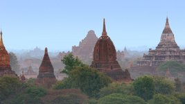Tempelebene von Bagan Myanmar