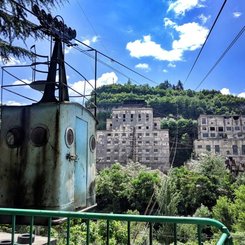 ehemalige Bergbaustadt Chiatura in Georgien