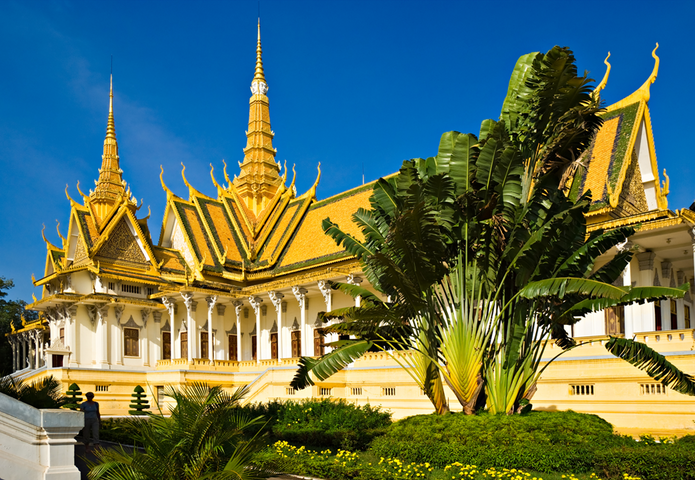 Koenigspalast Phnom Penh - beeindruckende Architektur in der Hauptstadt von Kambodscha