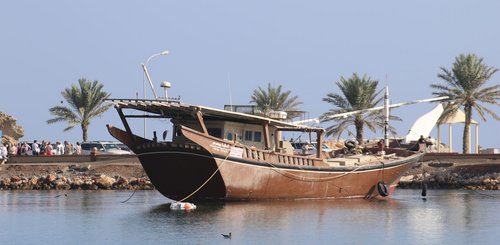 traditionelles Schiff Quryat Oman