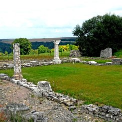 Alésia Ausgrabungen Atrium des Ucuetis Tempels Schauplatz der Niederlage der Kelten