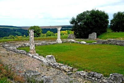 Alésia Ausgrabungen Atrium des Ucuetis Tempels Schauplatz der Niederlage der Kelten