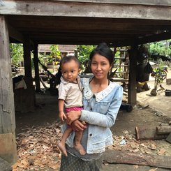 Dorfbewohner am Bolavenplateau, Laos