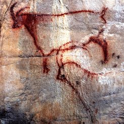 Detail der Bilderhöhle von Cougnac