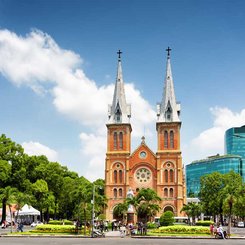 Notre Dame Kathedrale in Ho Chi Minh City Saigon Vietnam Indochina