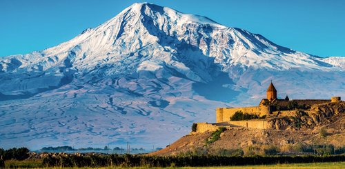 Blick auf den Ararat Region nördlich des Vansee