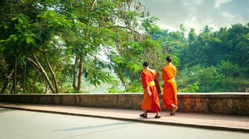 Buddhistische Moenche in Luang Prabang Laos