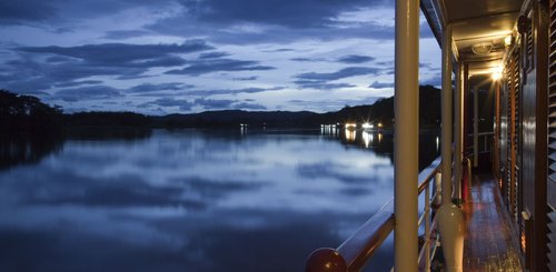 Ausblick auf den Fluss von der RV River Kwai