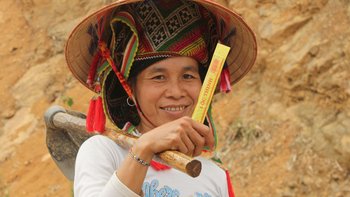Frau in Dien Bien Nordwesten von Vietnam