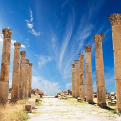 Säulen in Jerash (Gerasa)