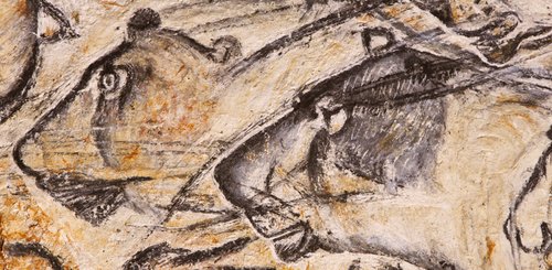 panneau des lions Chauvet 2  © Patrick Aventurier-Grotte Chauvet2 Ardeche