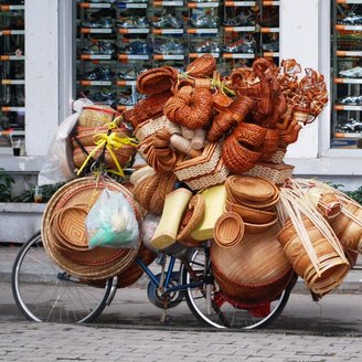 Fahrräder sind allgegenwärtiges Transportmittel in Hanoi