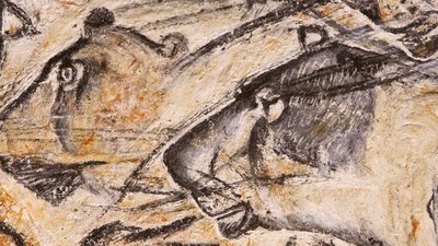 panneau des lions Chauvet 2  © Patrick Aventurier-Grotte Chauvet2 Ardeche