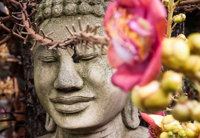 Buddha beim Koenigspalast Phnom Penh Kambodscha