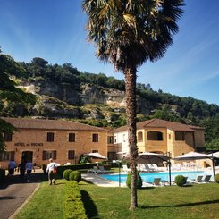 Frankreich Bilderhöhlen - Hotel des Roches in Les Eyzies der Hauptstadt der Urzeit