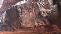 Felszeichnungen am Jebel Khazali im Wadi Rum in Jordanien