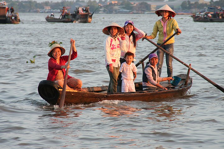 Sampan im Mekongdelta Vietnam
