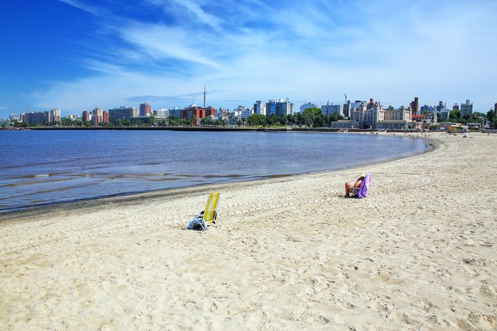 Montevideo Strand Strand in Montevideo Hauptstadt von Uruguay