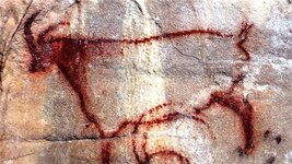 Cougnac (Photo: Don Hitchcock, donsmaps.com, Cougnac Cave -1, CC BY-SA 4.0) Detail der Bilderhöhle von Cougnac