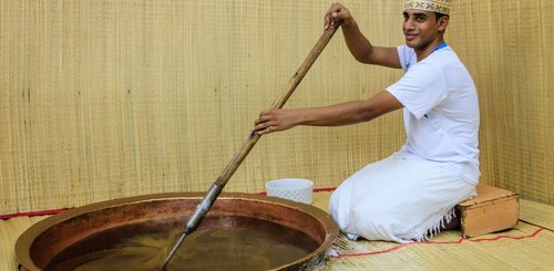 Herstellung von Halva im Oman 