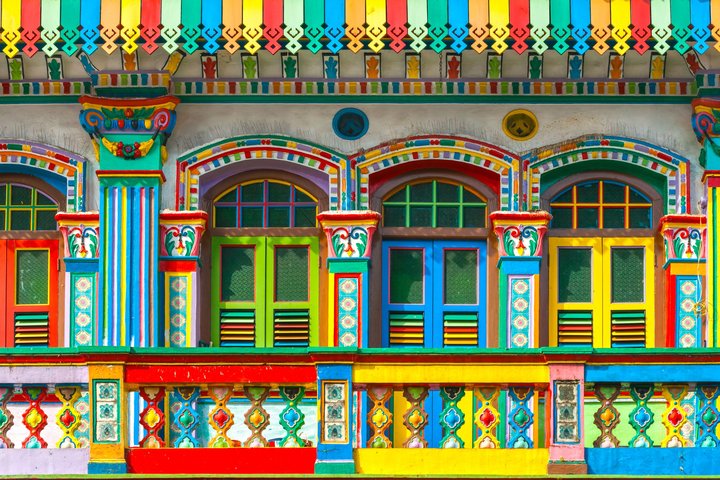 Fassade in Little India Singapur